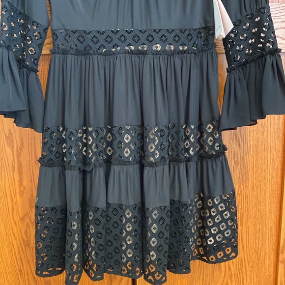 NWT cinq a sept Black Dress w/ tan lining. - Picture 5 of 12